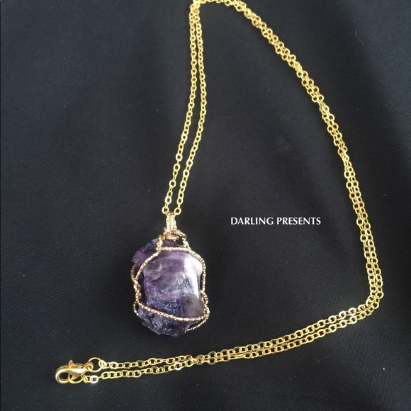 AMETHYST 18K DIPPED CHAIN NECKLACE - Picture 2 of 4